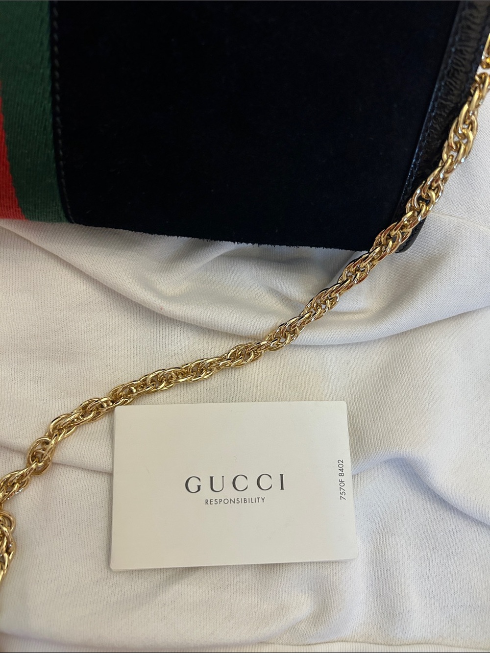 RARE Gucci Ophidia chain shoulder bag black suede large♥️ - Picture 7 of 10